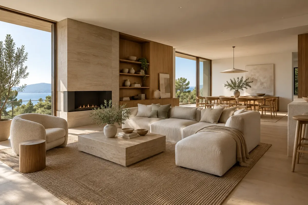 Warm contemporary interior design